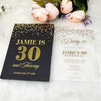 Birthday Party Invitations | Black Boxed Birthday Invite