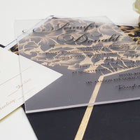 Frosted Wedding Invite, Acrylic Invitation for a Wedding AI-121