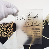 Frosted Wedding Invite, Acrylic Invitation for a Wedding AI-121