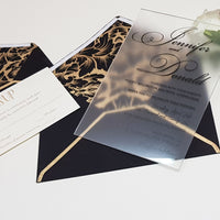 Frosted Wedding Invite, Acrylic Invitation for a Wedding AI-121