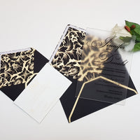 Frosted Wedding Invite, Acrylic Invitation for a Wedding AI-121