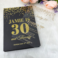 Birthday Party Invitations | Black Boxed Birthday Invite