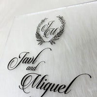 Clear Wedding Invitation with Black Ink Box Wedding Invitation