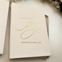 Luxury Unique Boxed Wedding Invitation, Elegant Acrylic invitation, Real Gold Foil, Calligraphy