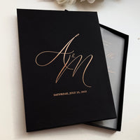 Boxed Wedding invitation Rose Gold, Wedding Invitations, Plexiglass Invitations