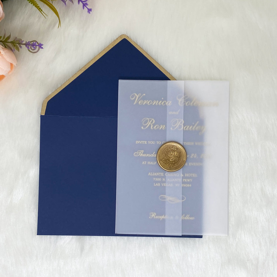 Clear Acrylic Wedding Invitations, Acrylic Invitations With Gold