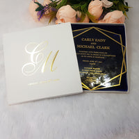 Royal Foil Stamped Acrylic Wedding Invitation