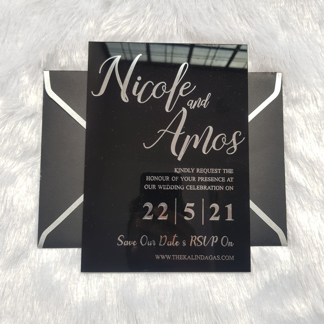 Acrylic Wedding Invitation, Elegant Black Wedding Invitations, Unique  Invites, Real Foil, Acrylic Invite, Invitation Card 