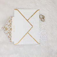 Clear Acrylic Wedding Invitation with White Ink | Transparent Invitations