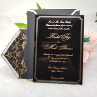 Gold Framed Wedding Invitation