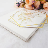 Royal Foil Stamped Acrylic Wedding Invitation