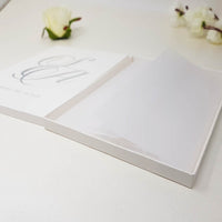 White & Silver Boxed Acrylic Invitation AI-111