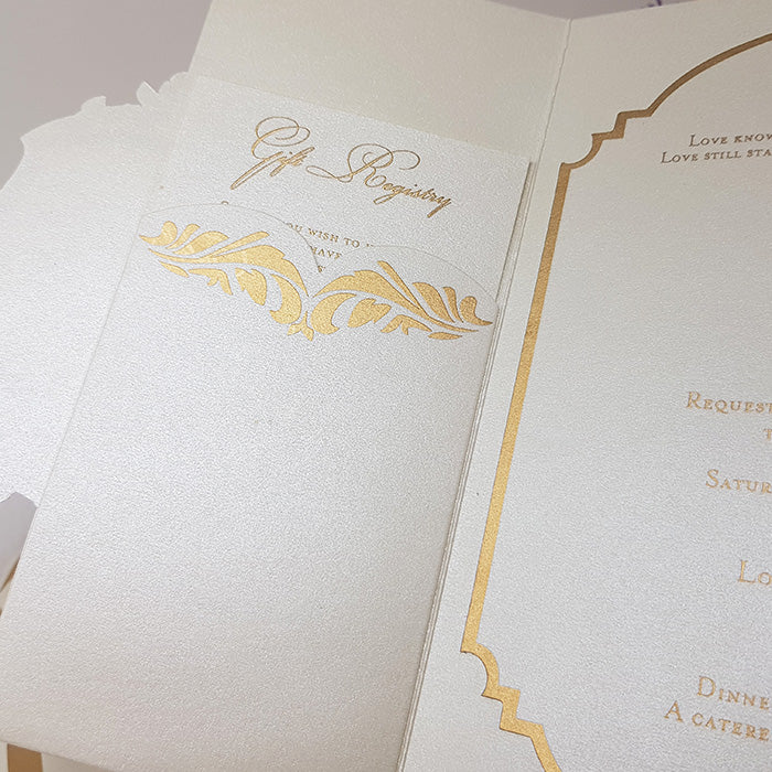 Luxury Golden Wedding Invitation Paper Graphic by Muhammad Rizky Klinsman ·  Creative Fabrica