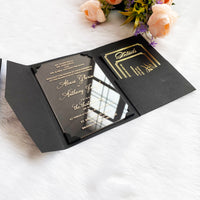Acrylic Wedding Invitation Elegant Black Wedding Invitations